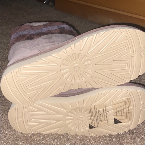 Tania Gray Blue Fur Uggs Boots - Picture 5 of 7